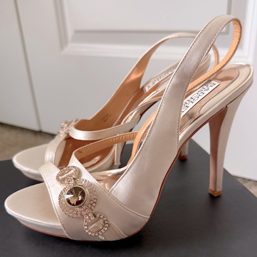 BADGLEY MISCHKA Bejeweled Heels | Size 9